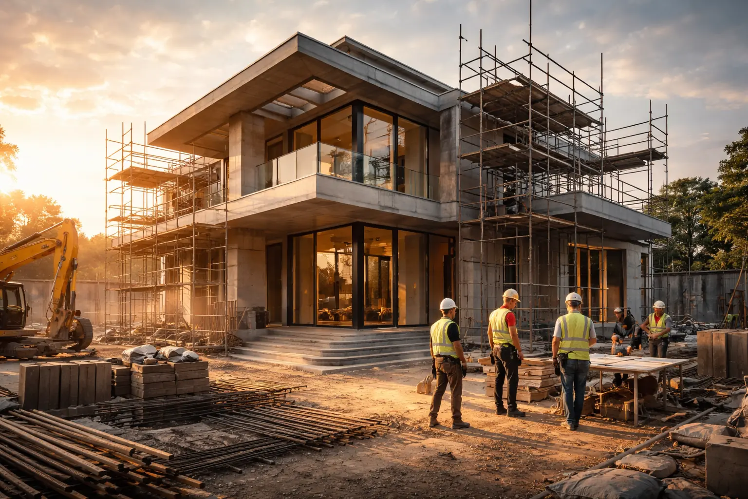 Construction villa contemporaine avec piscine à Diabat Essaouira 2024